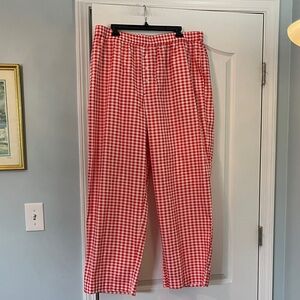 Grayson Threads Red/White Checkered Lounge Pants 100% Cotton XXL EUC
